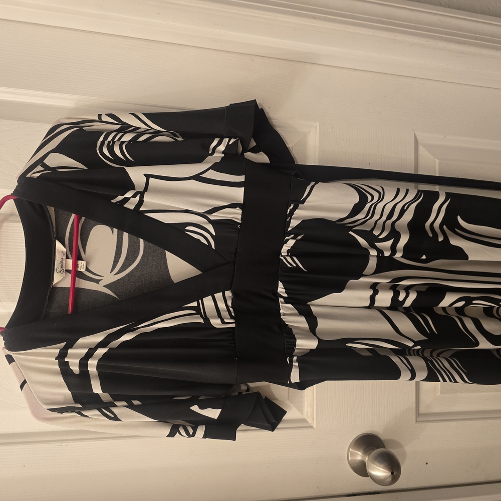 Speechless Black and White Mini Dress